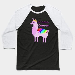 Llama Queen Baseball T-Shirt